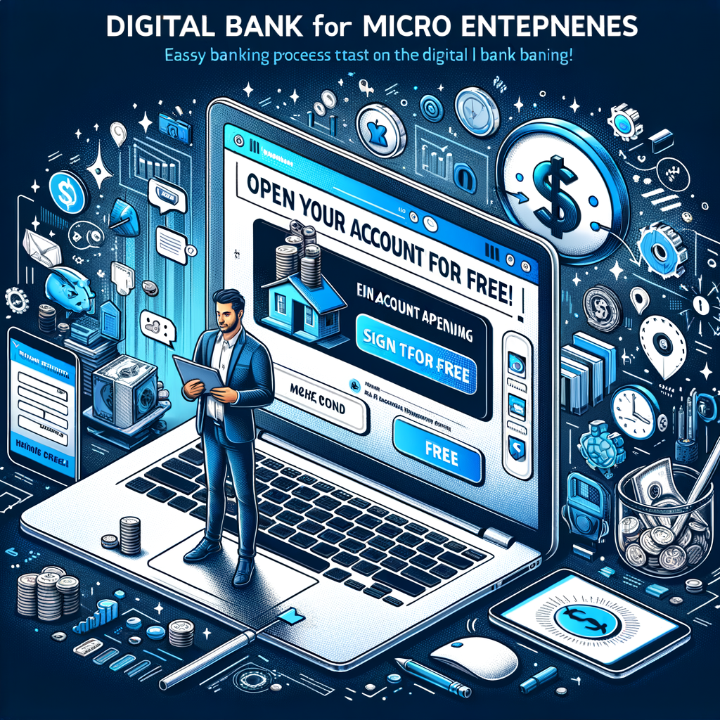 Illustration of Banco digital para MEI: compare e abra conta grátis