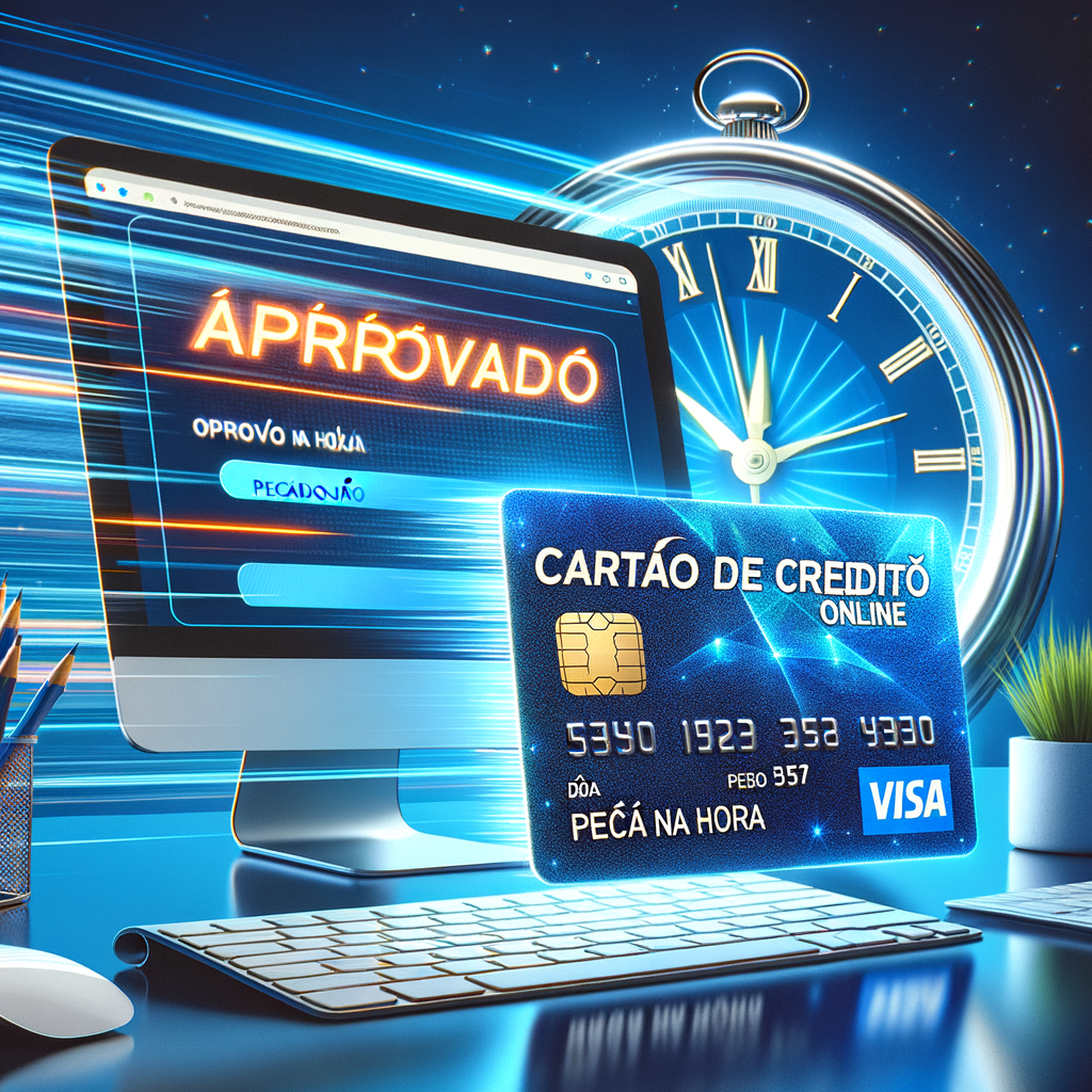 Illustration of Cartão de Crédito Online Aprovado na Hora — Peça Já