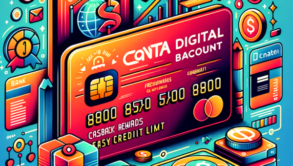 Illustration of Conta Digital BMG: Cartão com Cashback e Limite Fácil