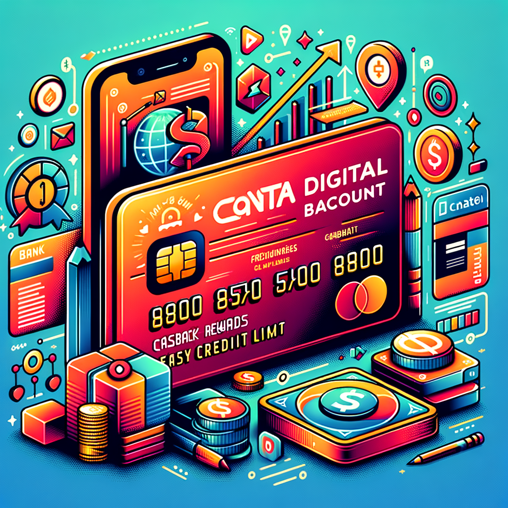 Illustration of Conta Digital BMG: Cartão com Cashback e Limite Fácil