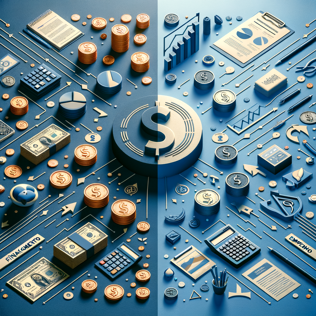 Illustration of Diferença Entre Financiamento e Empréstimo: Guia Simples e Prático