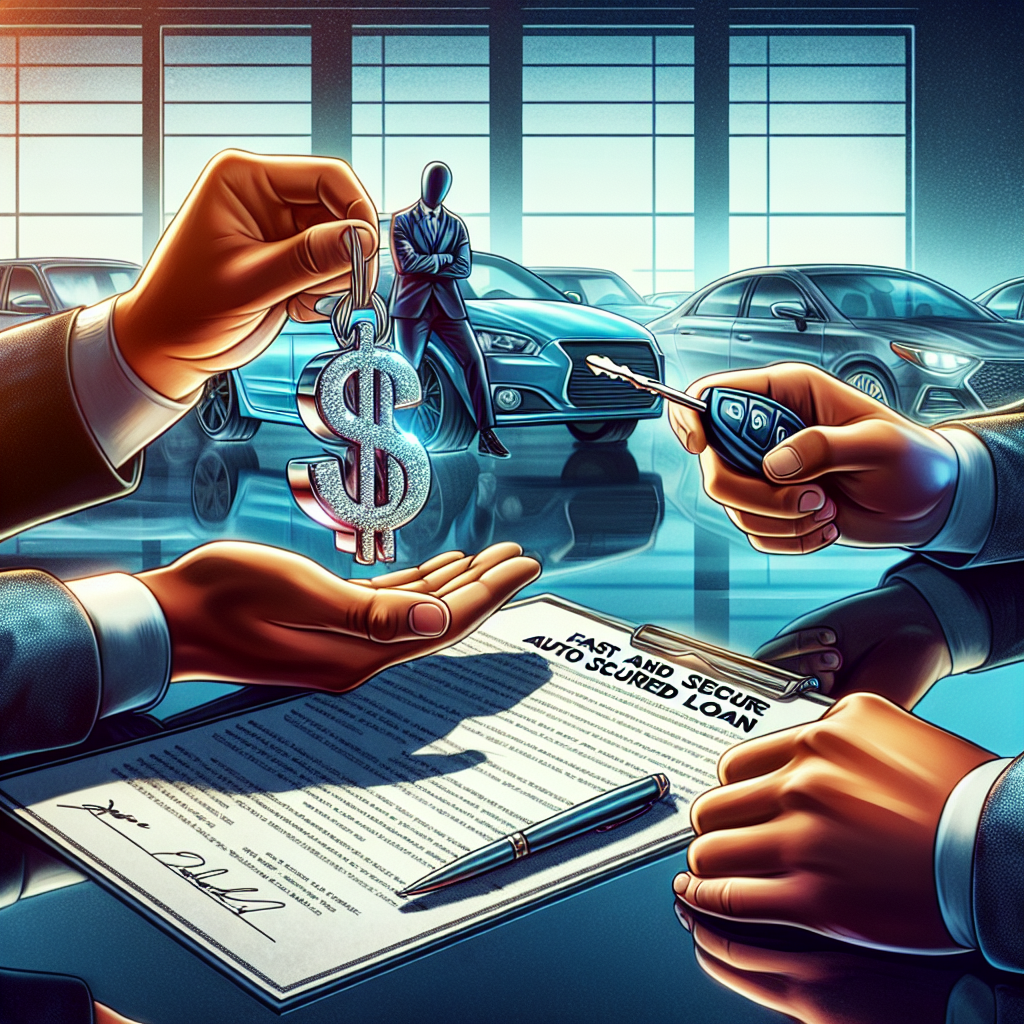Illustration of Empr&eacute;stimo com Garantia de Ve&iacute;culo: Dinheiro R&aacute;pido e Seguro