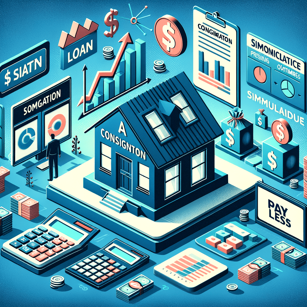 Illustration of Empréstimo Consignado: Simule e Pague Menos