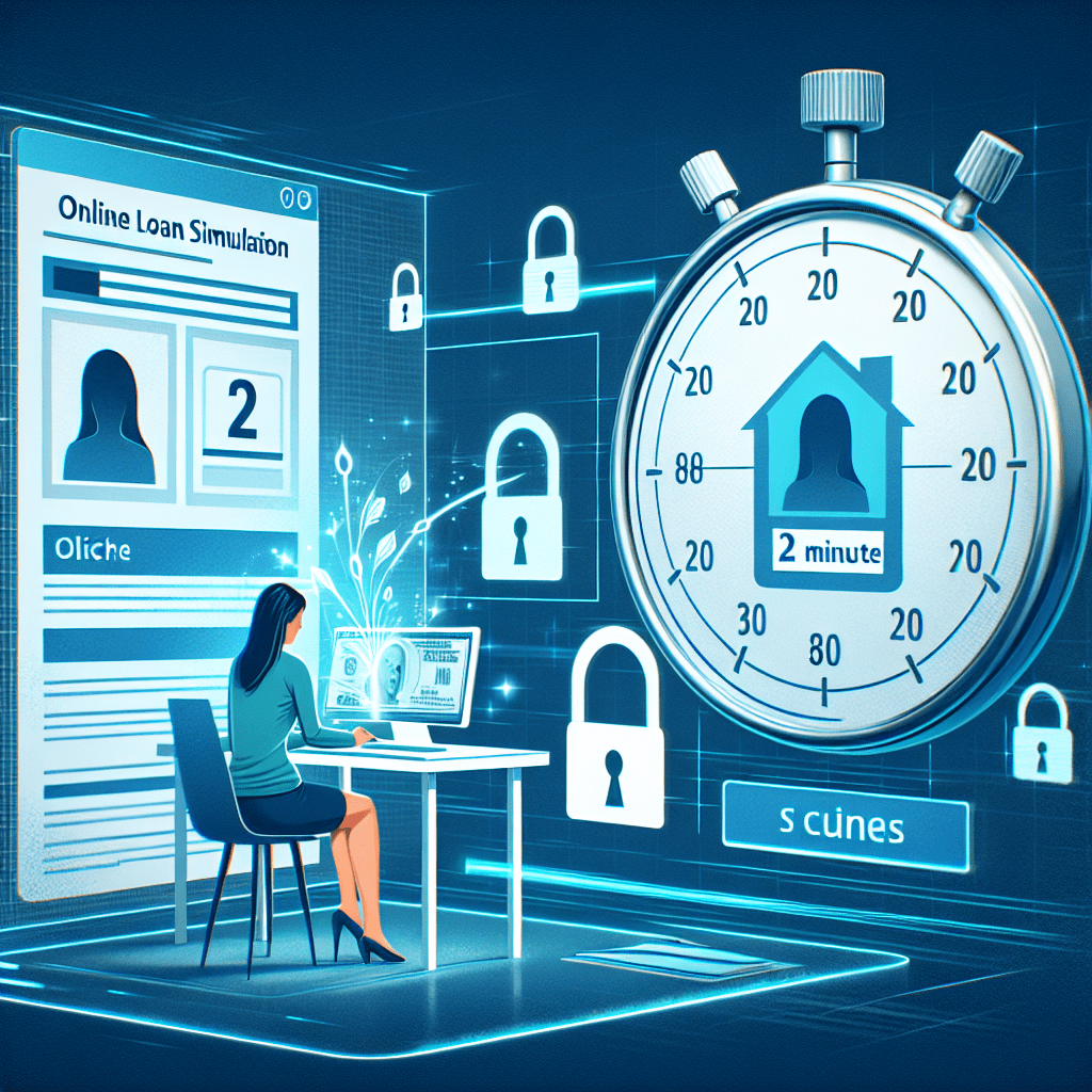 Illustration of Empr&eacute;stimo online r&aacute;pido e seguro: simule em 2 minutos