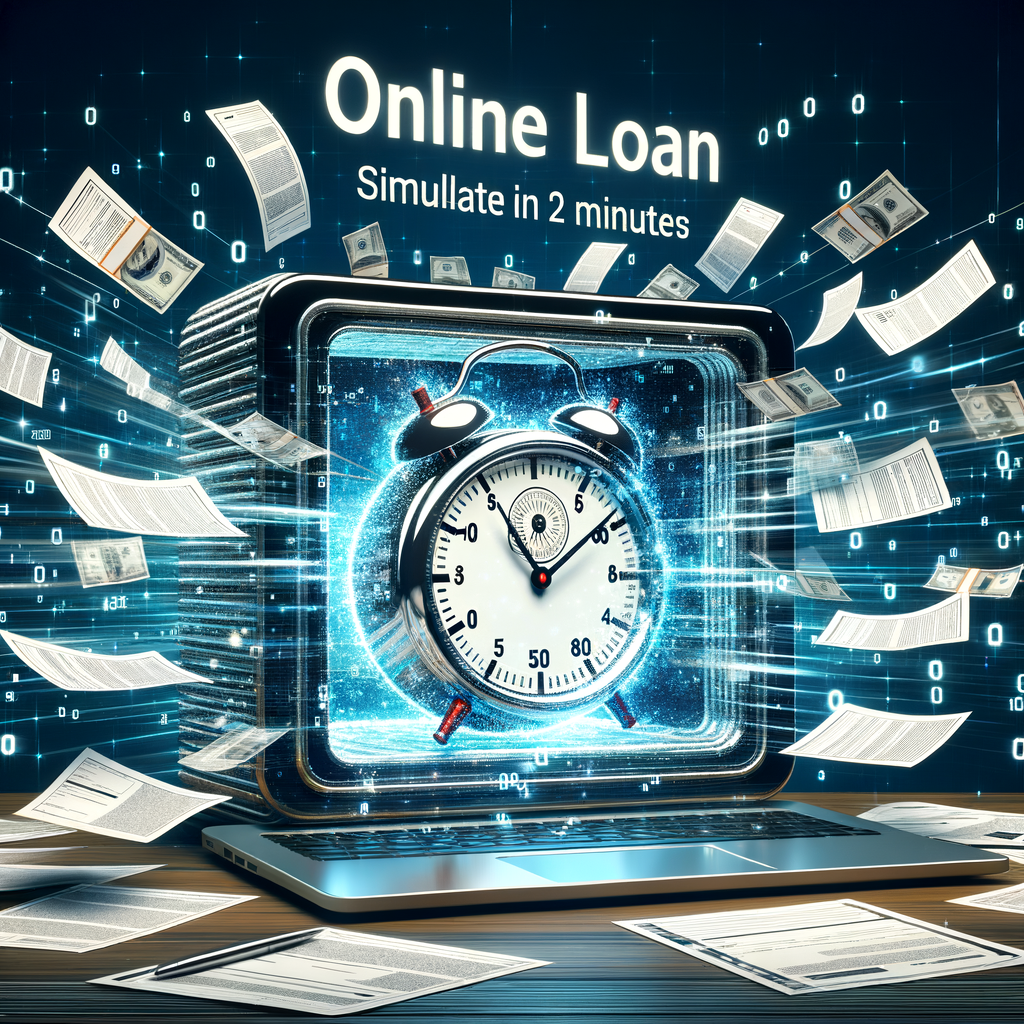 Illustration of Empréstimo online rápido e seguro: simule em 2 minutos