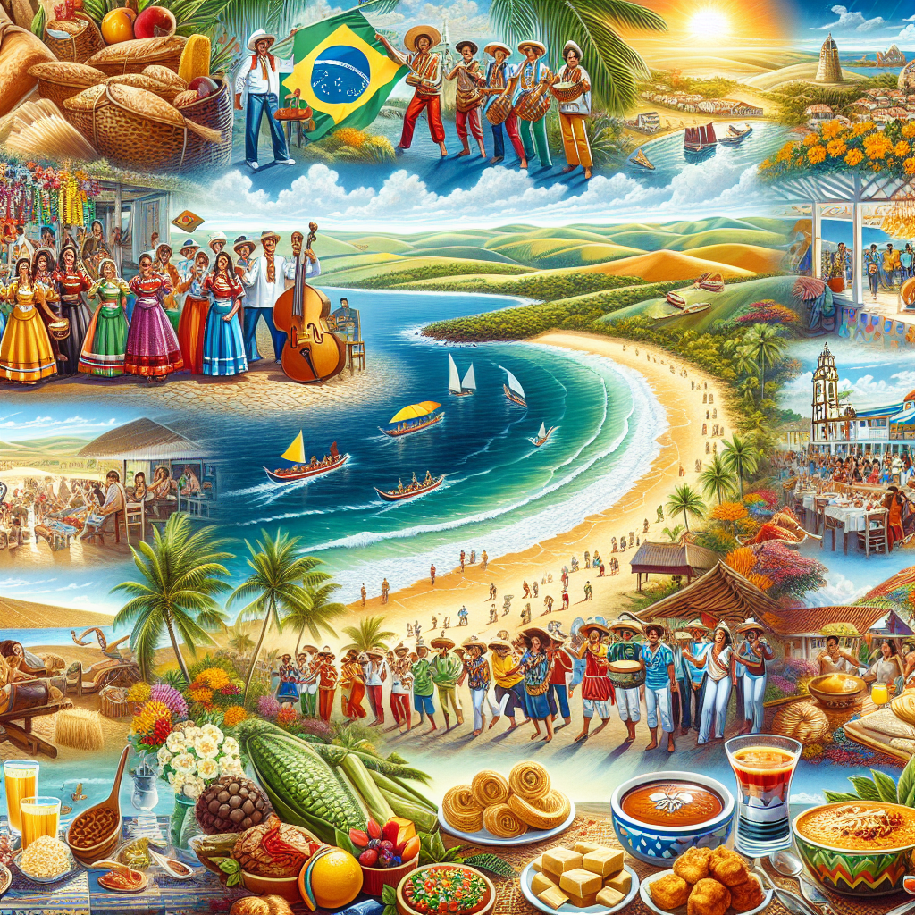 Nordeste do Brasil illustration for Regi&atilde;o Nordeste: Cultura, Praias e Sabores Imperd&iacute;veis