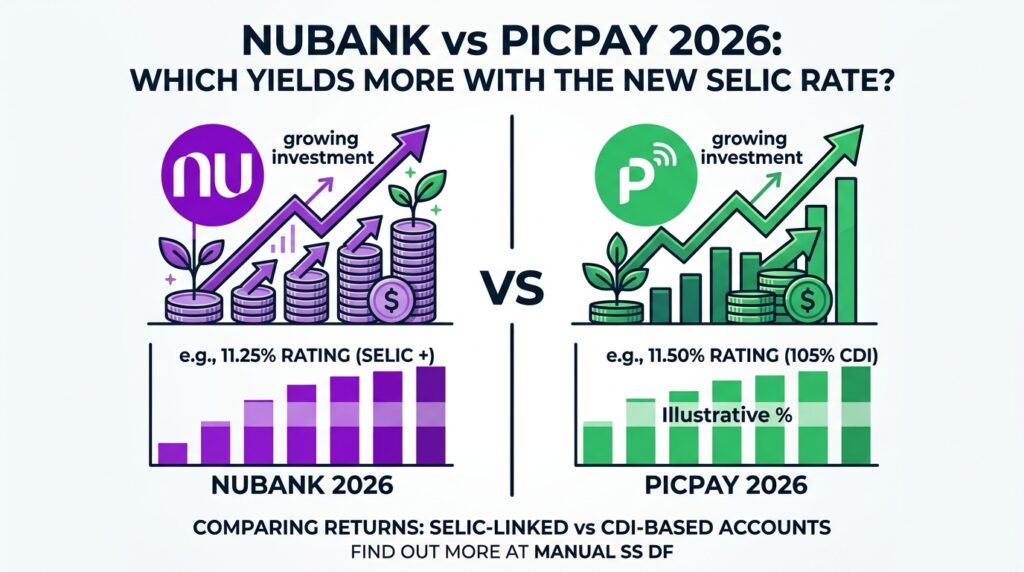 Nubank vs PicPay 2026: Qual Rende Mais com a Nova Taxa Selic?